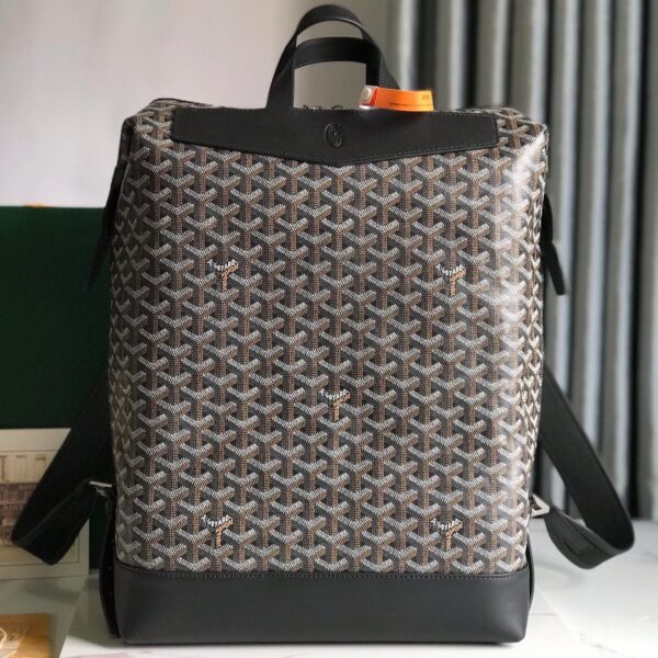 CISALPIN BACKPACK 43 IN BLACK GOYARDINE CANVAS AND CALFSKIN