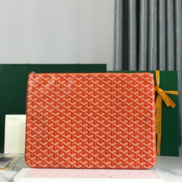 SNAT MGM POUCH 40 IN RED ORANGE GOYARDINE CANVAS