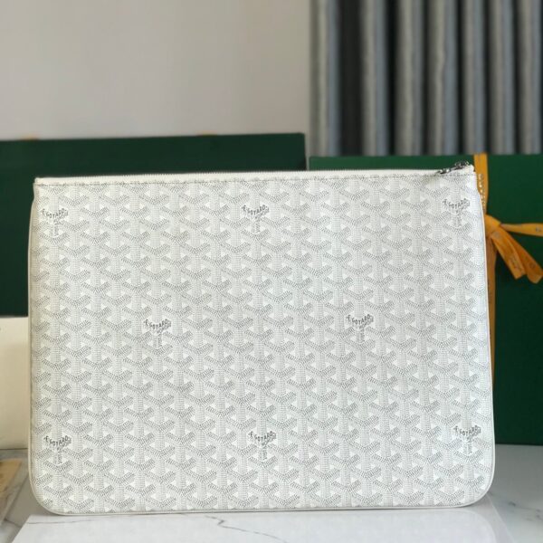 SNAT MGM POUCH 40 IN WHITE GOYARDINE CANVAS