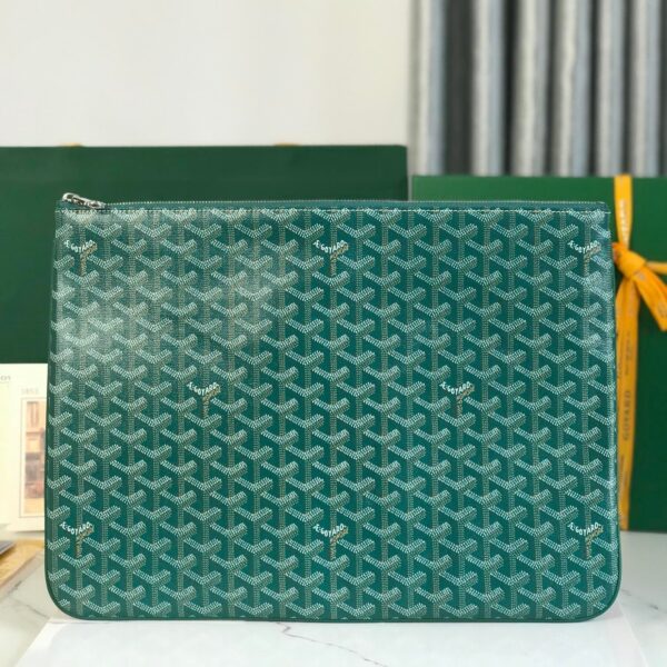 SNAT MGM POUCH 40 IN GREEN GOYARDINE CANVAS