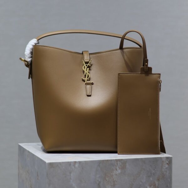 YSL 25S LE 5 A 7 BAG 26 IN BROWN CALFSKIN GOLD HARDWRE